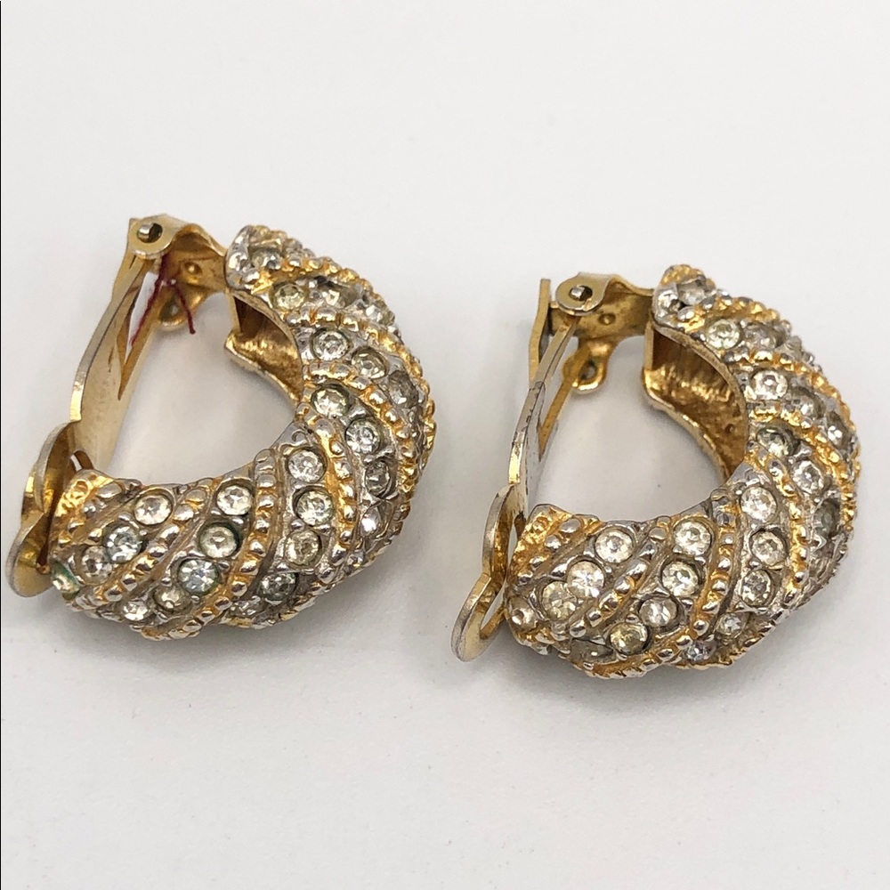Vintage Kjl Kenneth Jay Lane Rhinestone Earrings - image 7